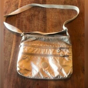 Kipling Bag Gold Metallic Shoulder Crossover Bag